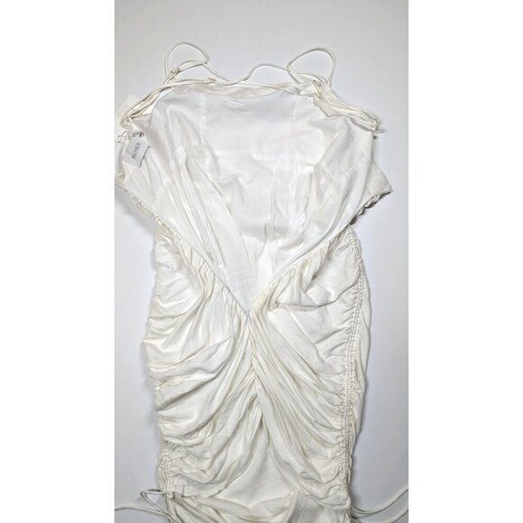 Rumer The Label Dress Mecca Mini 100% Linen Bodycon Going Out Party White Small - Picture 10 of 15